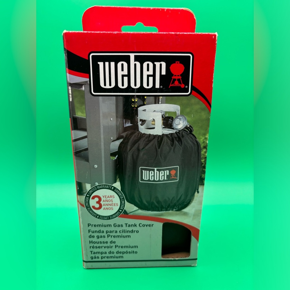 Weber Premium Gas Tank Cover 20 Lb #7137 Winterize Outdoors Grill Cook Out Item